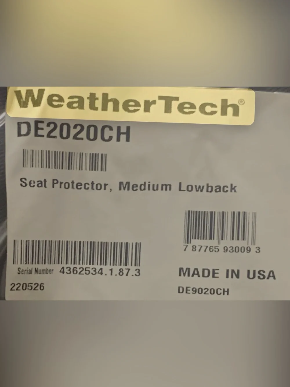 Charcoal - WeatherTech Seat Protector